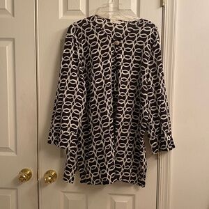 Black and White Patterned Blouse